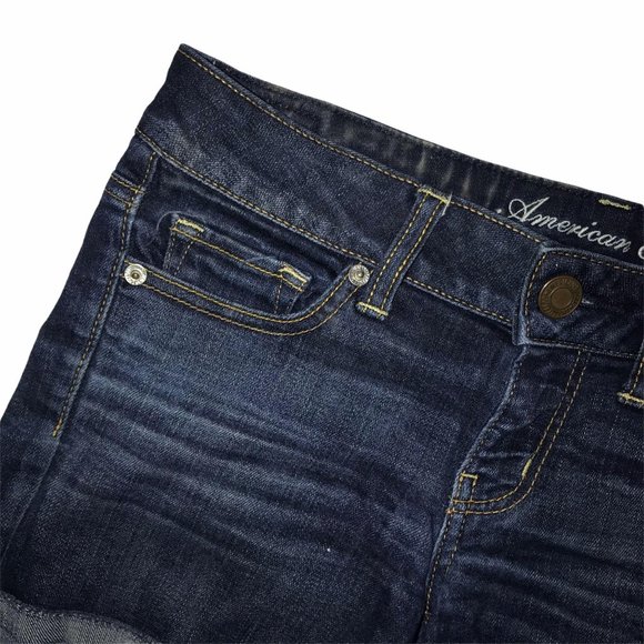 American Eagle Distressed Frayed Stretch Shorts 4 - Picture 2 of 8